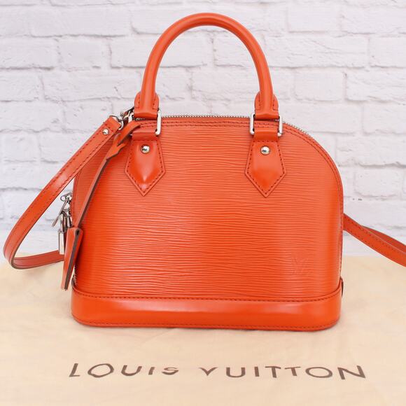 Louis Vuitton Alma BB Orange Epi Crossbody Leather Satchel Handbag A3589 - Picture 1 of 11